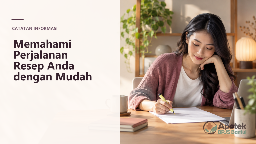 Ilustrasi memahami perjalanan resep dengan mudah dengan watermark Apotek BPJS Bantul.